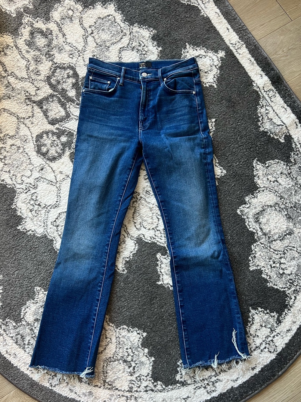 MOTHER Insider Ankle Fray Women's Straight-Leg Jeans